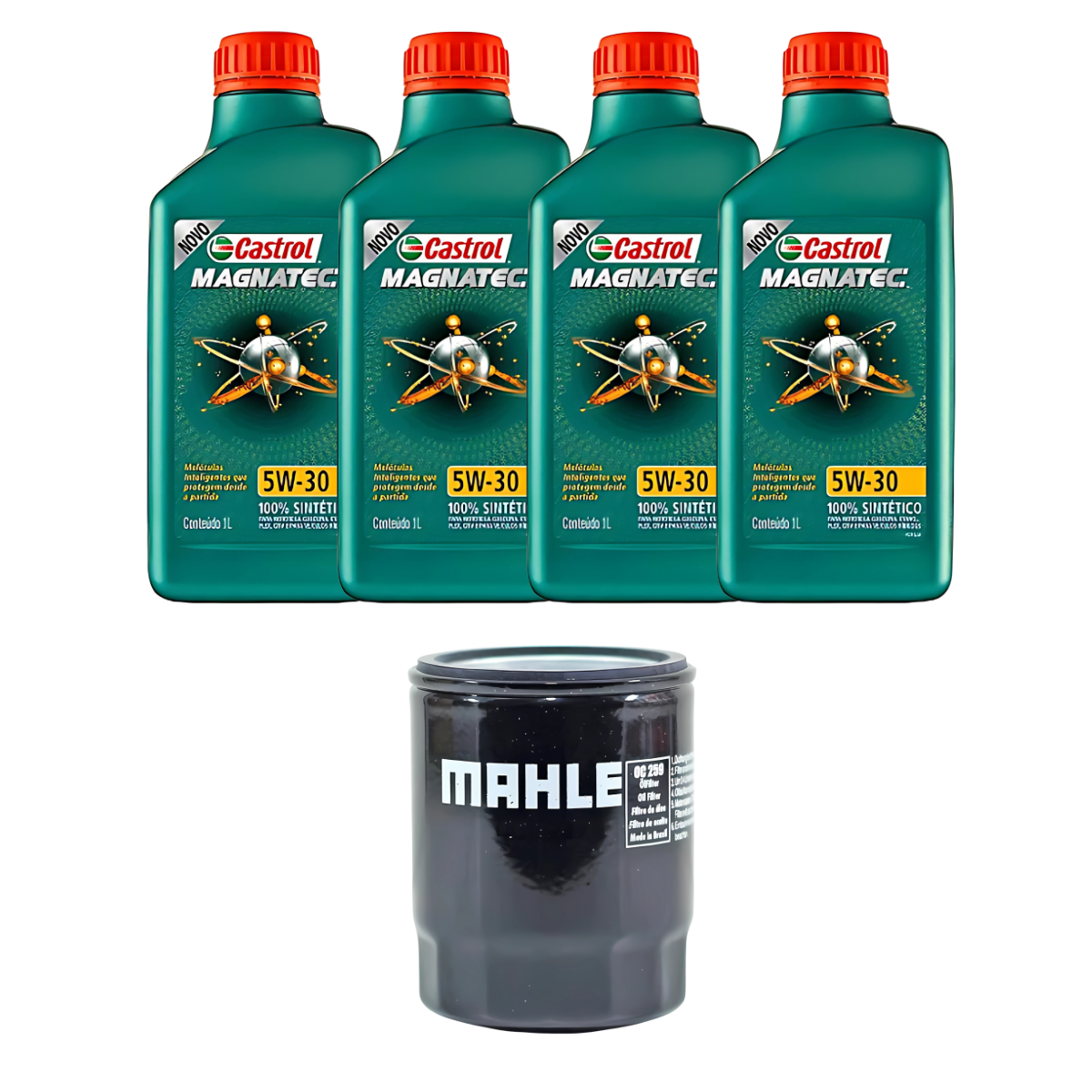Kit Troca Óleo Castrol 5W30 Honda New Civic 1.8 16V 2007/2011