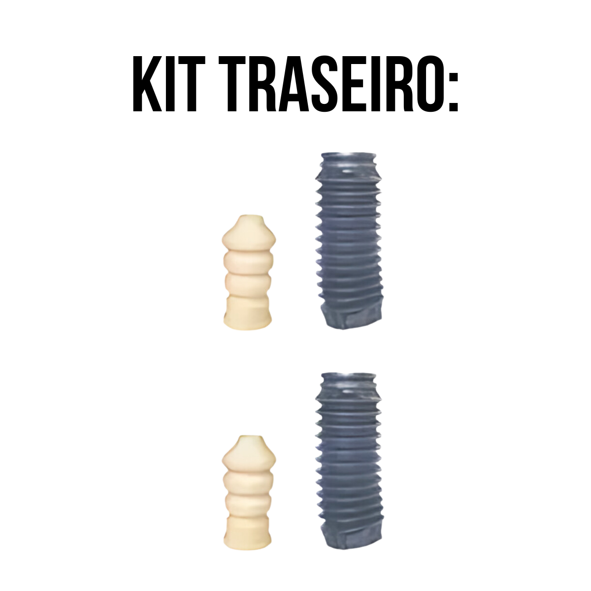 2 Amortecedores Traseiros Nakata + Kits Escort Sw 96/03 - 2