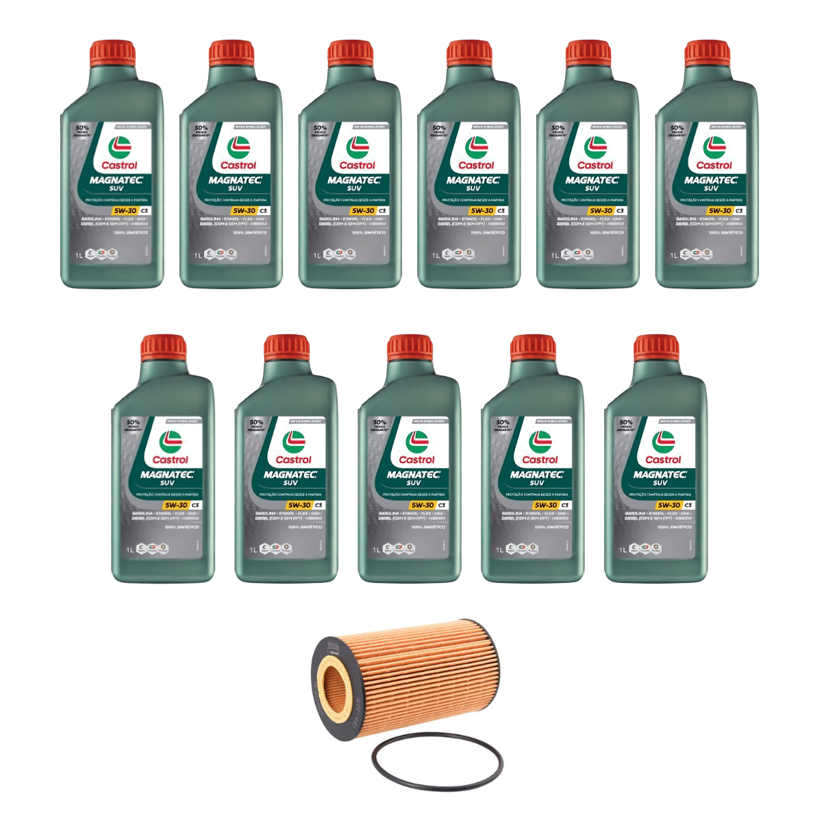 Kit Troca Óleo Castrol 5W30 Range Rover Vogue 5.0 TC 2013/