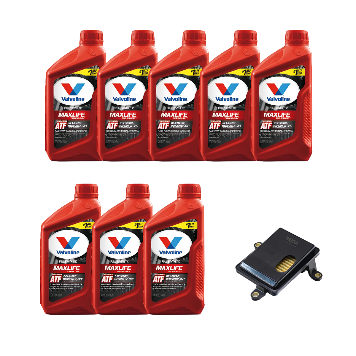 Kit Troca Óleo Transmissão Automática Valvoline Max ATF Dexmerc VW Polo Virtus 1.6 MSI