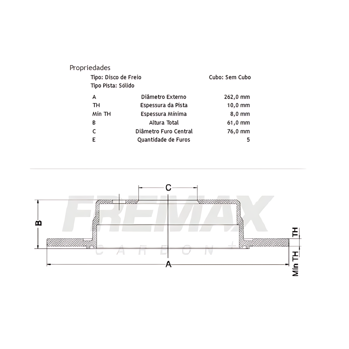 Kit Freio Traseiro Disco Pastilha Ix35 2.0 18/ 262mm - 2