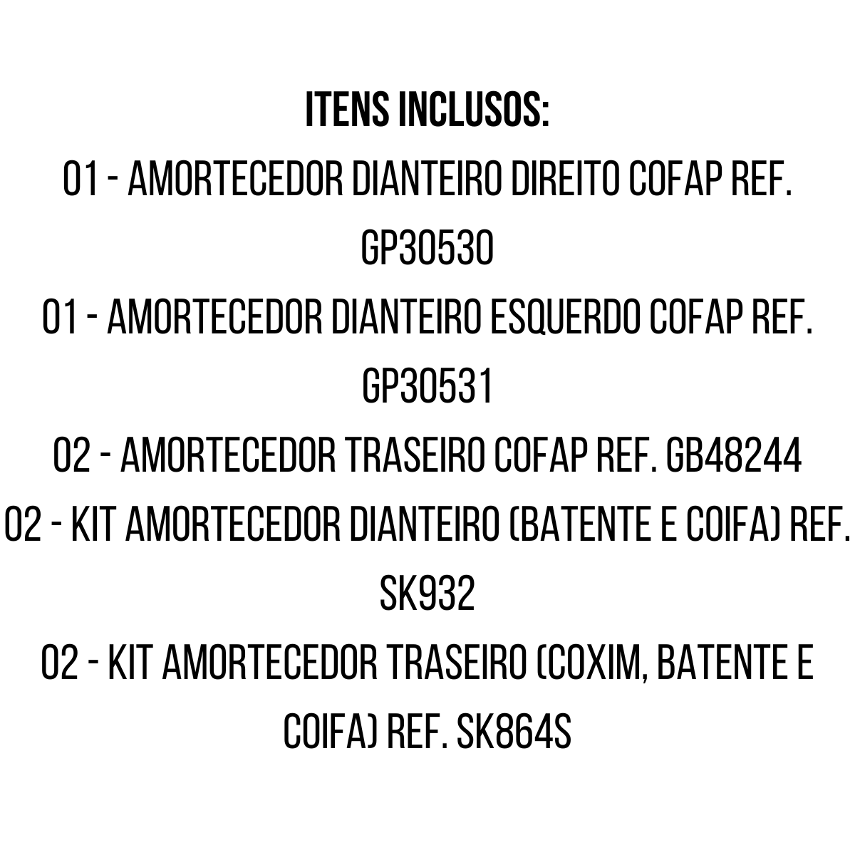 4 Amortecedores Cofap + Kits Suspensão Sampel Versa 11/20 - 4