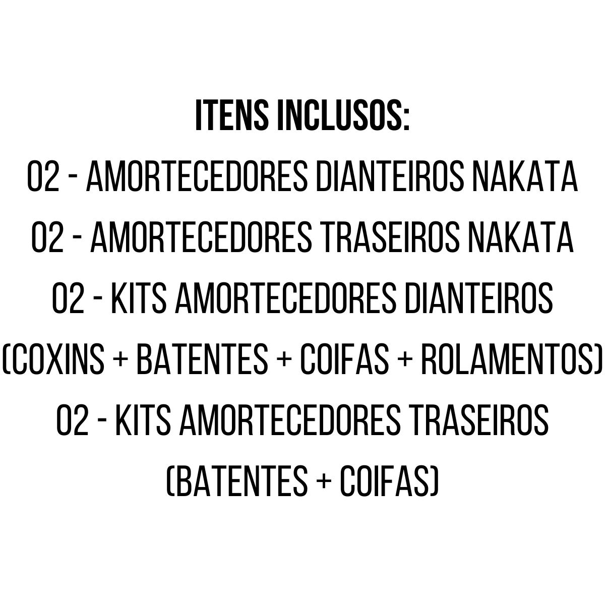 4 Amortecedores Nakata + Kits - Ford Escort Zetec 99/03 - 4