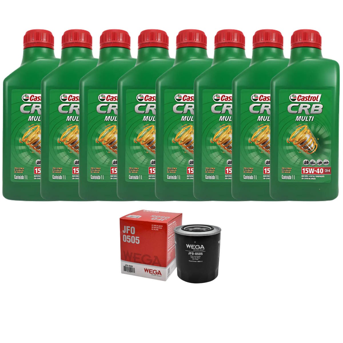 Kit Troca Óleo Castrol CRB 15w40 Mitsubishi L200 2.5 01/12