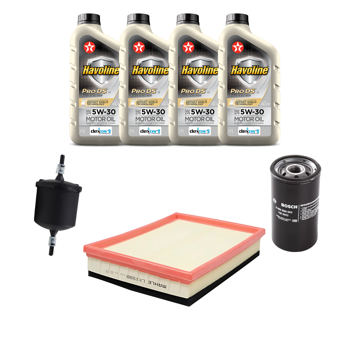 Óleos e Filtros Ford Courier L XL 1.6 8v Zetec Rocam Flex 2007/2013 (Kit Revisão) - 2