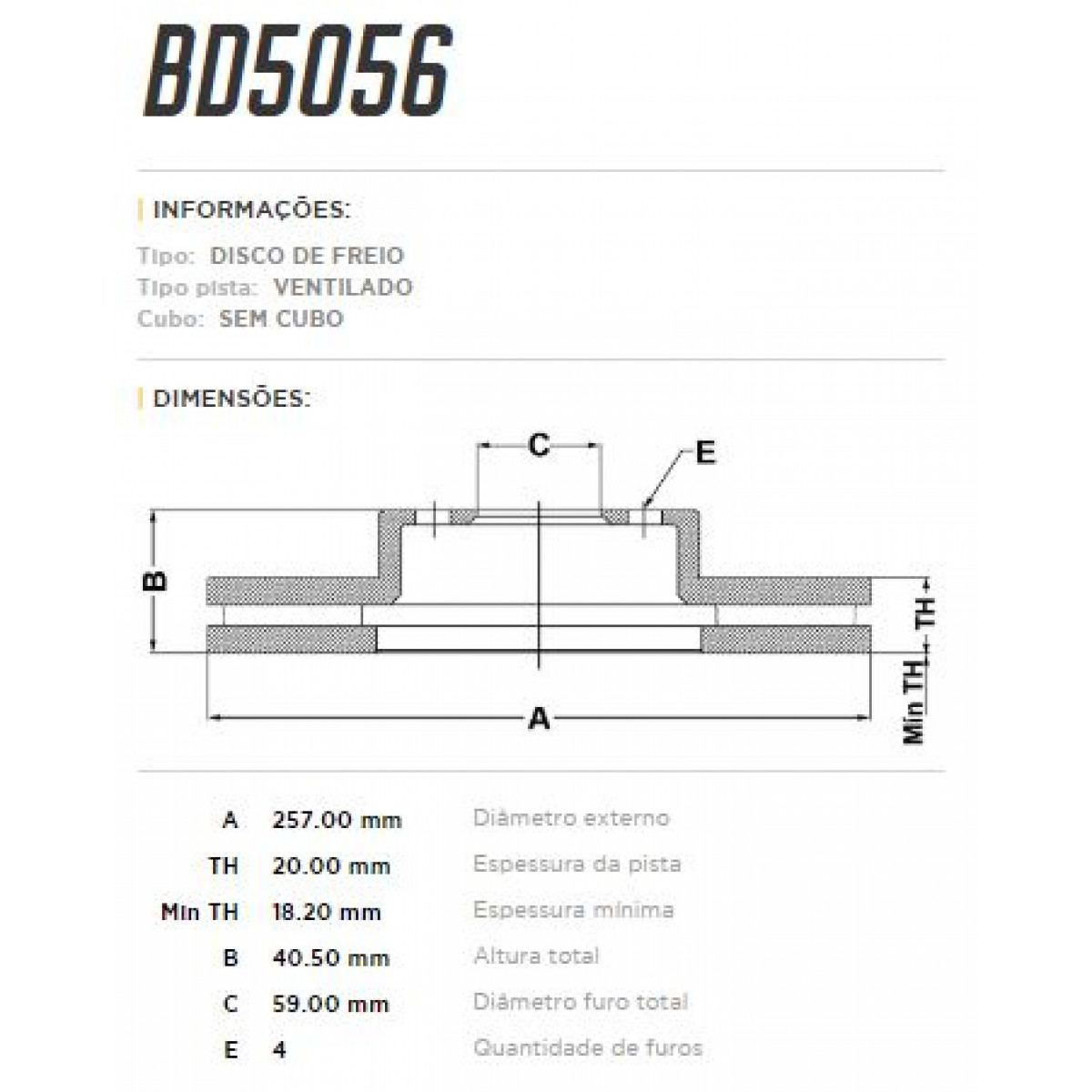 Disco Dianteiro Fremax Alfa Romeo 145 96/99 (Par) BD5056 - 3
