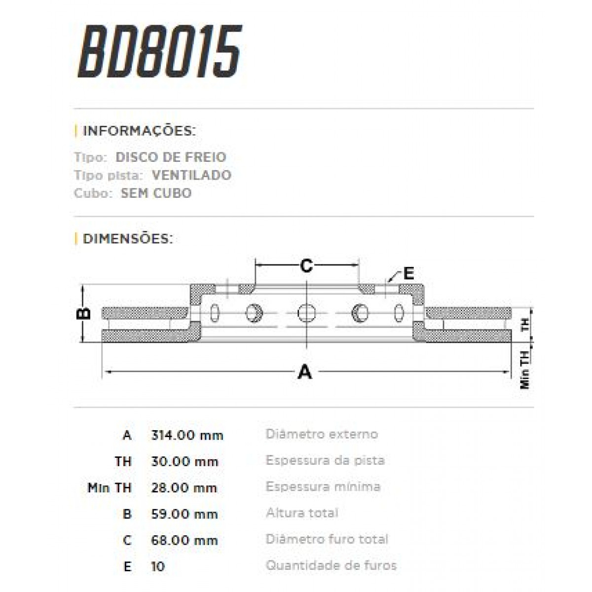 Disco Dianteiro Fremax Audi A8 94/00 (Par) BD8015 - 3