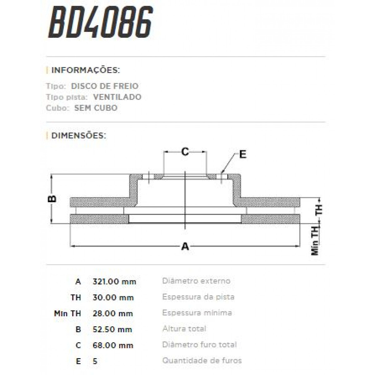 Disco Dianteiro Fremax Audi S6 96/98 (Par) BD4086 - 3