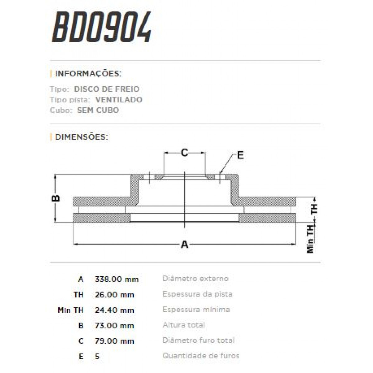 Disco Dianteiro Fremax Bmw 135 09/12 (Par) BD0904 - 3