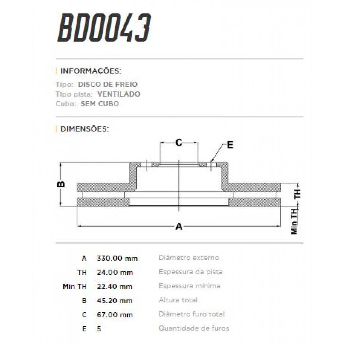 Disco Dianteiro Fremax Bmw 225I Active Tourer Turbo 15/ (Par) BD0043 - 3