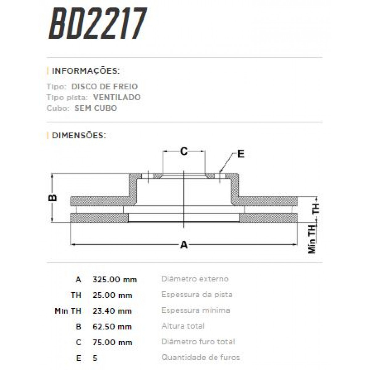 Disco Dianteiro Fremax Bmw X3 04/10 (Par) BD2217 - 3