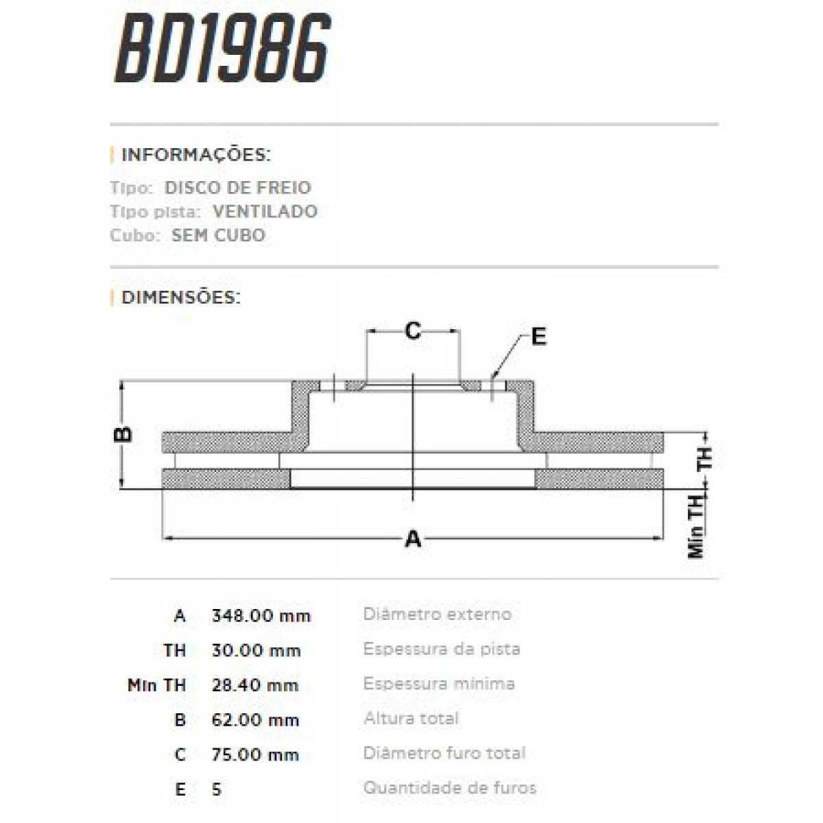 Disco Dianteiro Fremax Bmw X5 04/10 (Par) BD1986 - 3