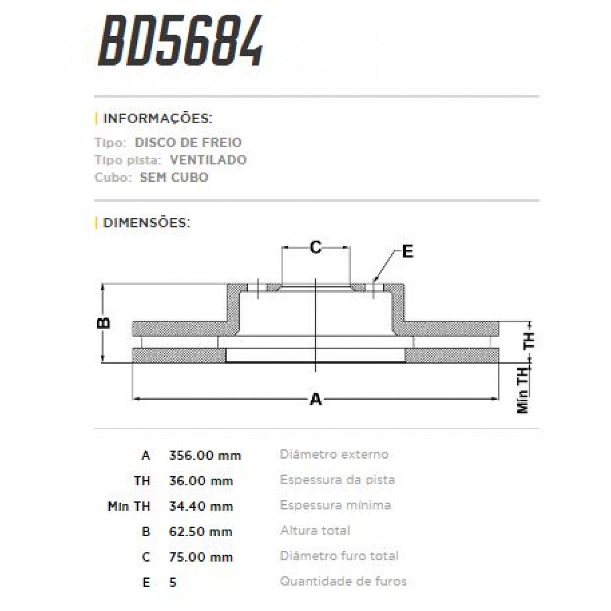 Disco Dianteiro Fremax Bmw X5 04/10 (Par) BD5684 - 3