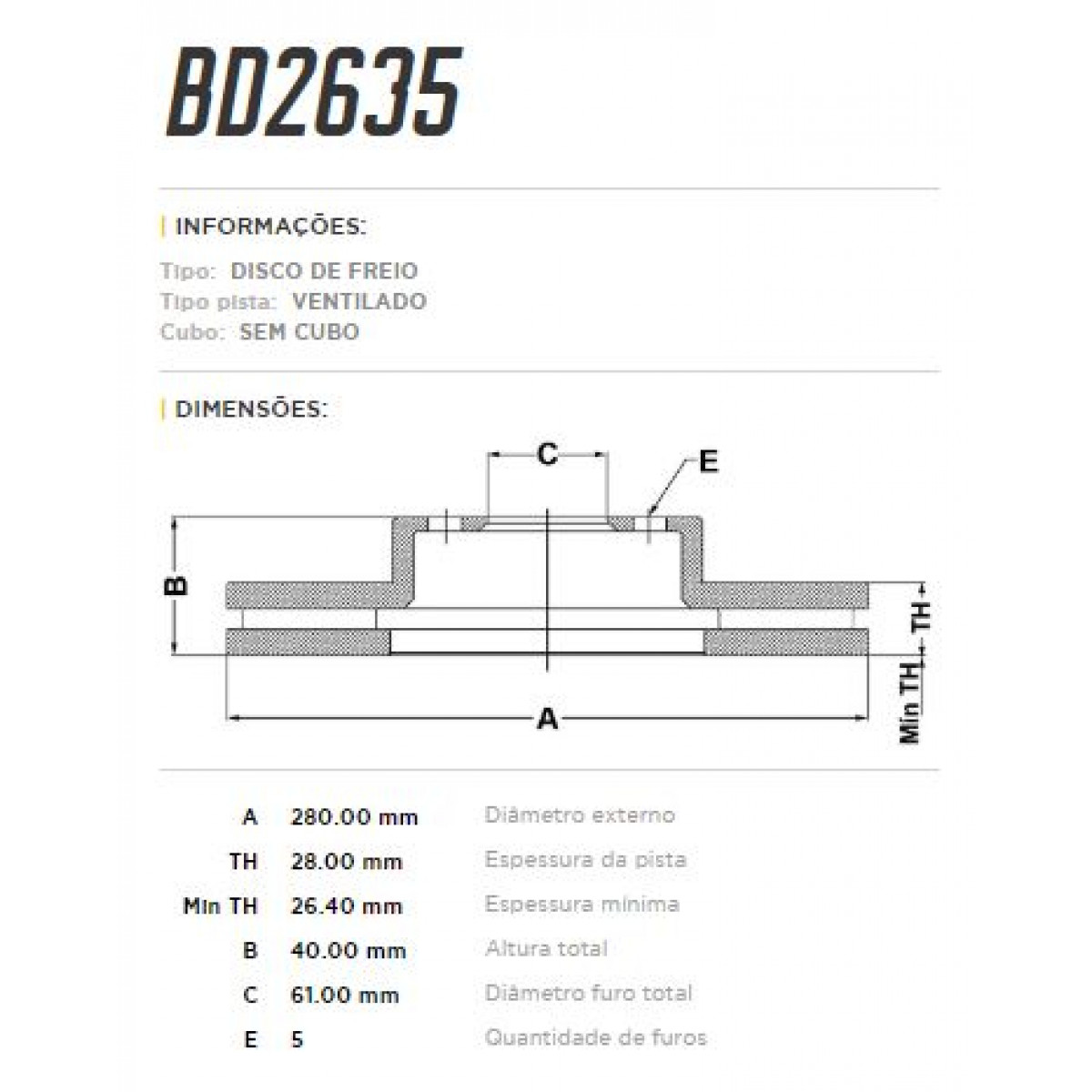 Disco Dianteiro Fremax Chrysler Pt Cruiser 01/04 (Par) BD2635 - 3