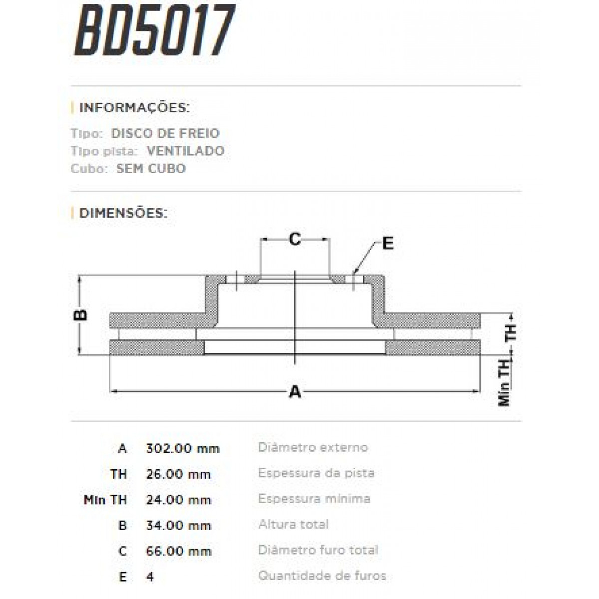 Disco Dianteiro Fremax Citroên Ds5 13/16 (Par) BD5017 - 3