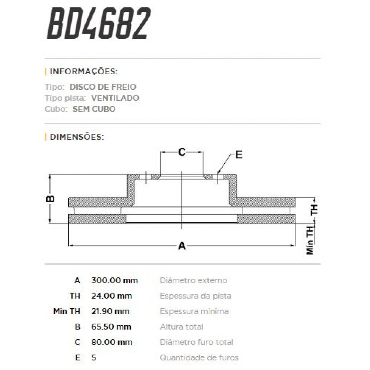 Disco Dianteiro Fremax Citroên Jumper 95/98 (Par) BD4682 - 3