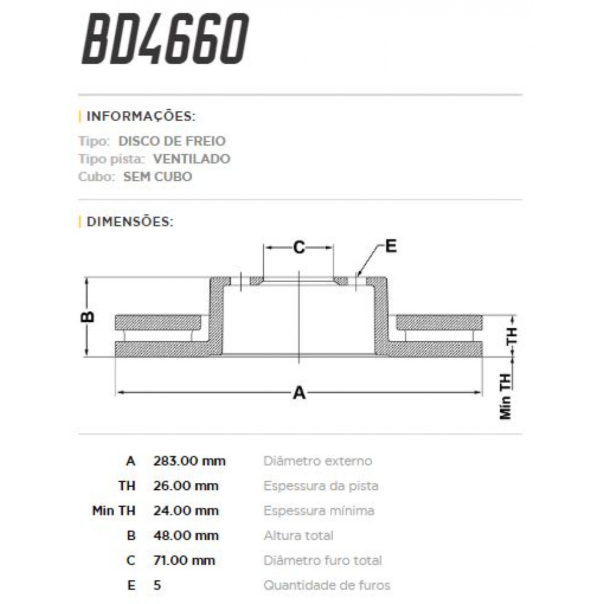 Disco Dianteiro Fremax Citroën Xm 92/97 (Par) BD4660 - 3