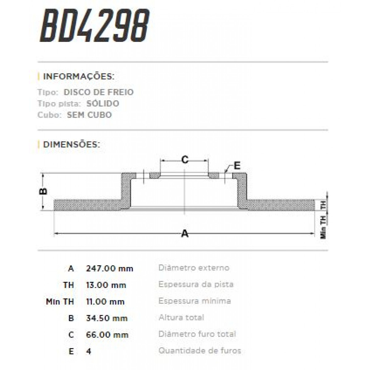 Disco Dianteiro Fremax Citroên Xsara 01/03 (Par) BD4298 - 3
