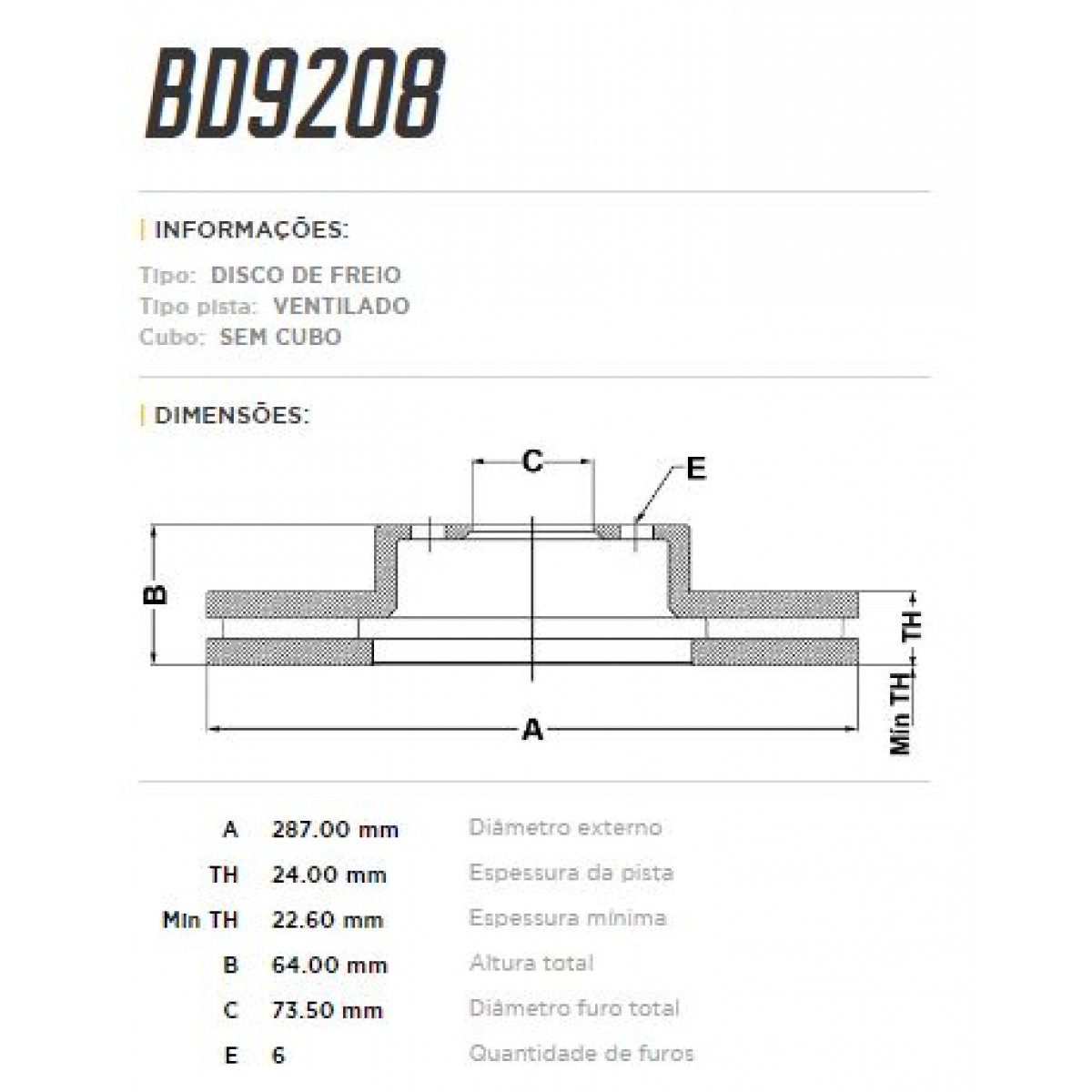 Disco Dianteiro Fremax Dodge Dakota 95/01 (Par) BD9208 - 3