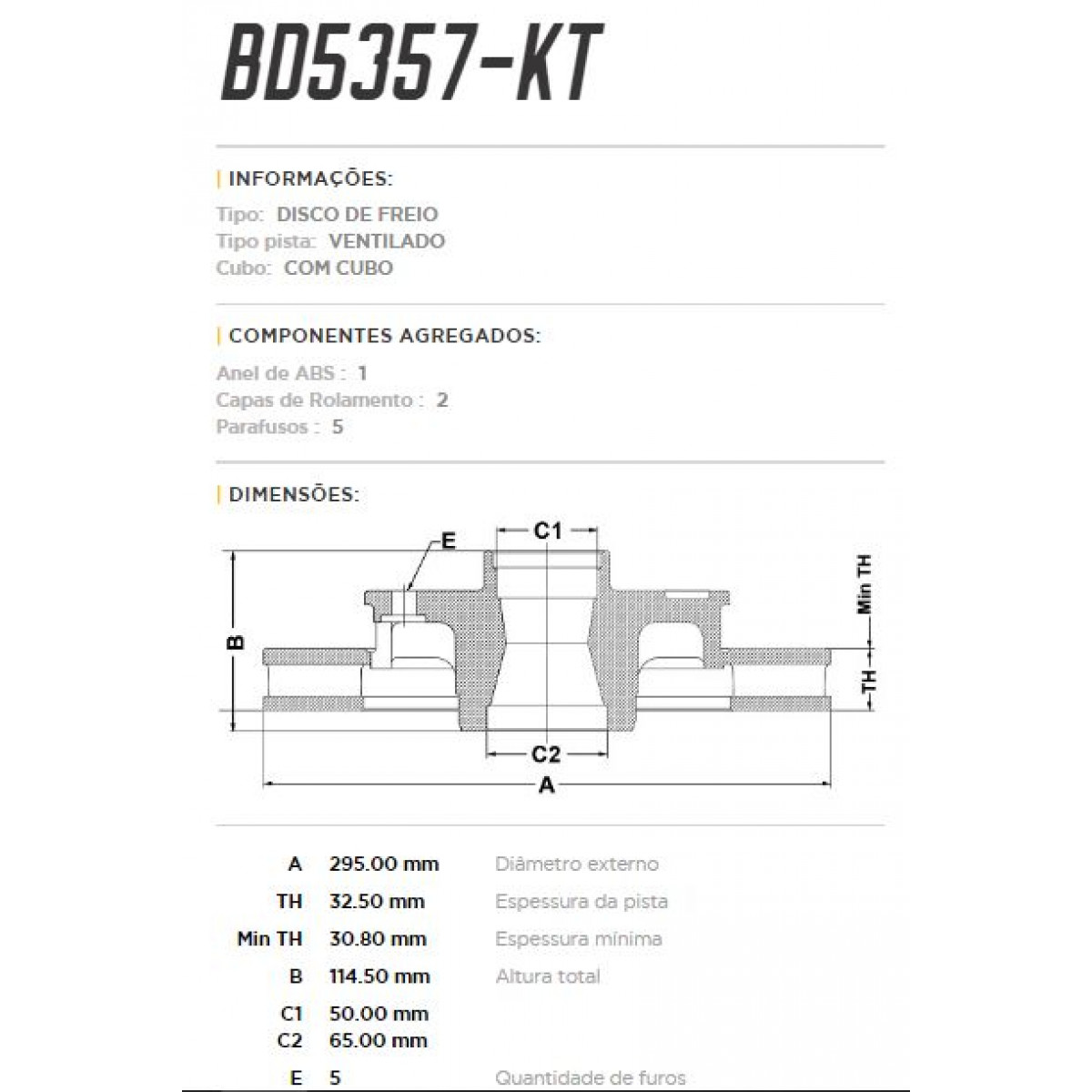 Disco Dianteiro Fremax Dodge Ram 2500 94/03 (Par) BD5357KT - 3