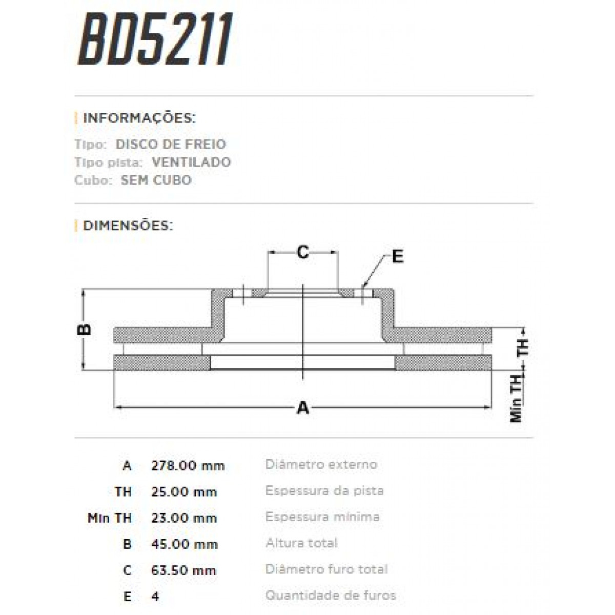 Disco Dianteiro Fremax Ford Ecosport 03/12 (Par) BD5211 - 3