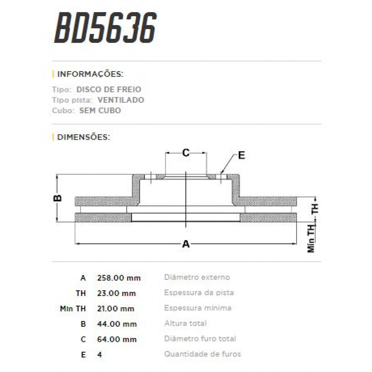 Disco Dianteiro Fremax Ford Ka Sedan 15/ (Par) BD5636 - 3