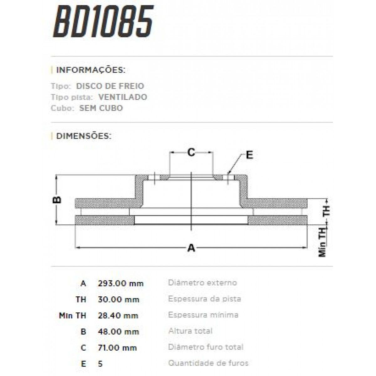 Disco Dianteiro Fremax Ford Mustang Gt V8 05/11 (Par) BD1085 - 3