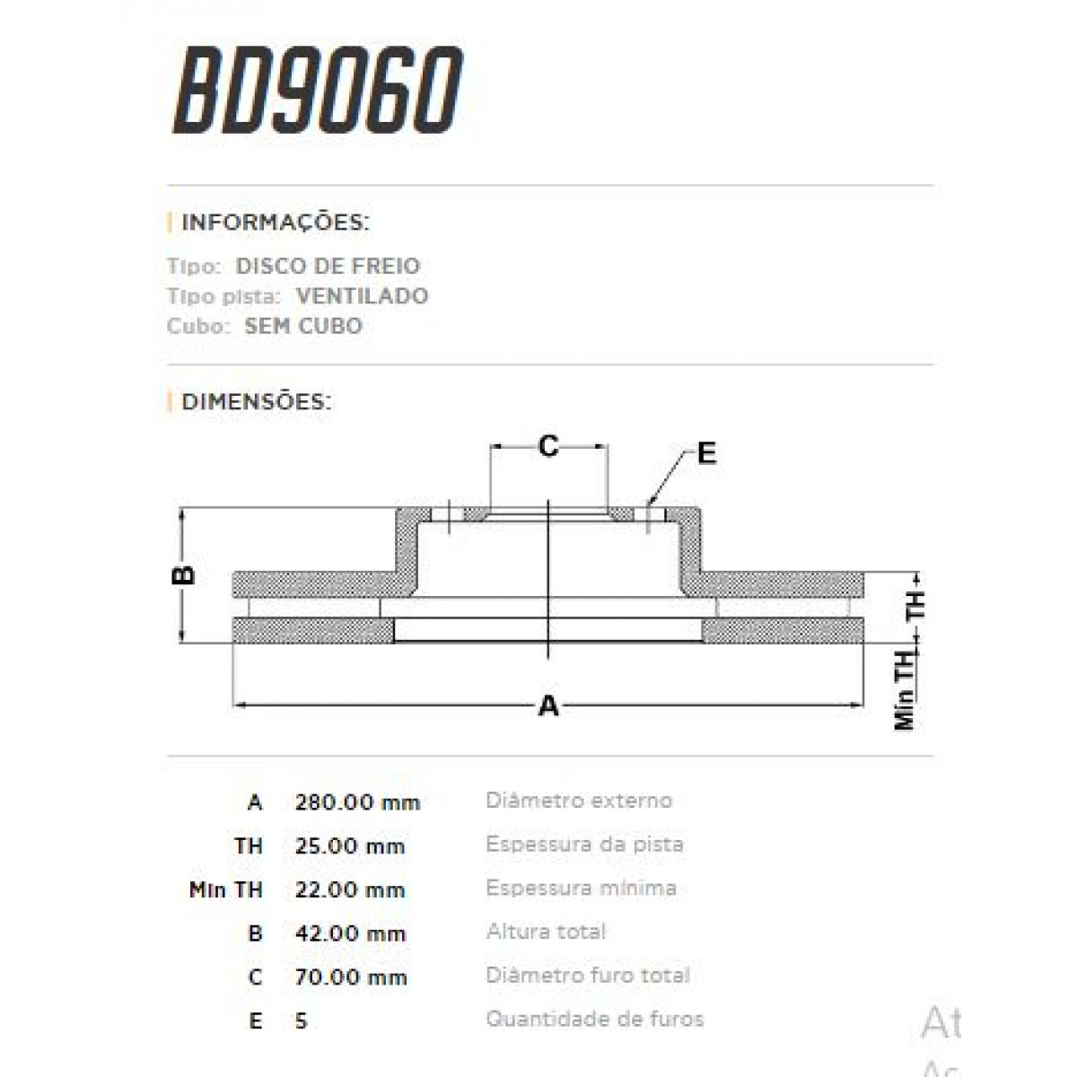 Disco Dianteiro Fremax Gm Astra 95/11 (Par) BD9060 - 3