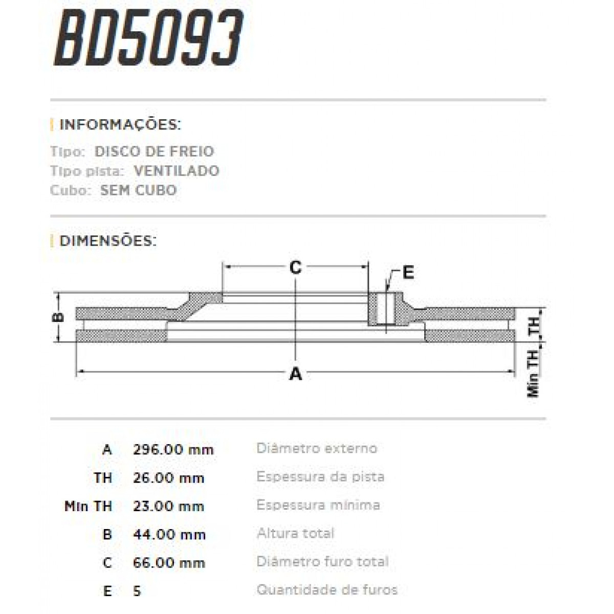 Disco Dianteiro Fremax Gm Malibu 10/13 (Par) BD5093 - 3