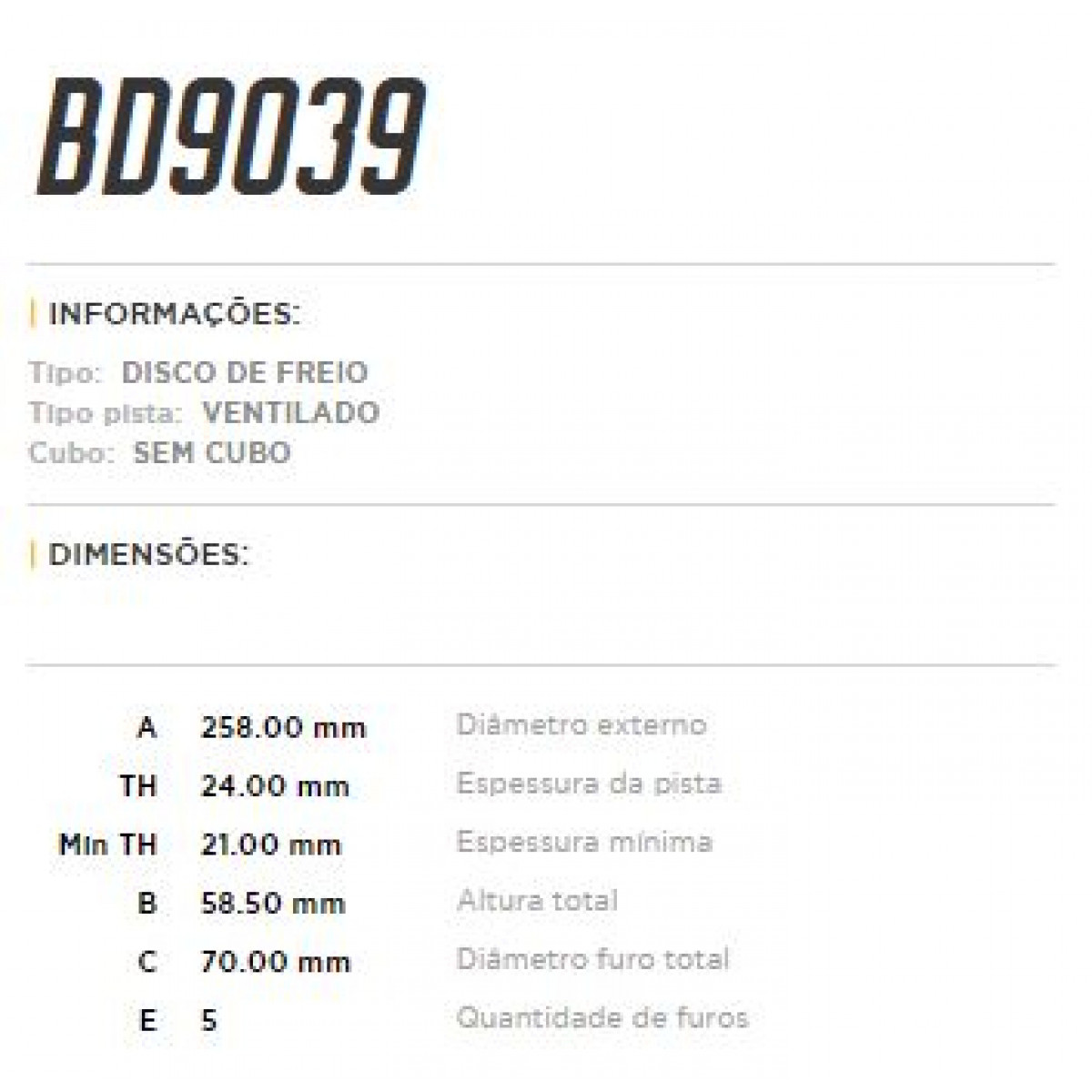 Disco Dianteiro Fremax Gm Suprema 93/96 (Par) BD9039 - 2