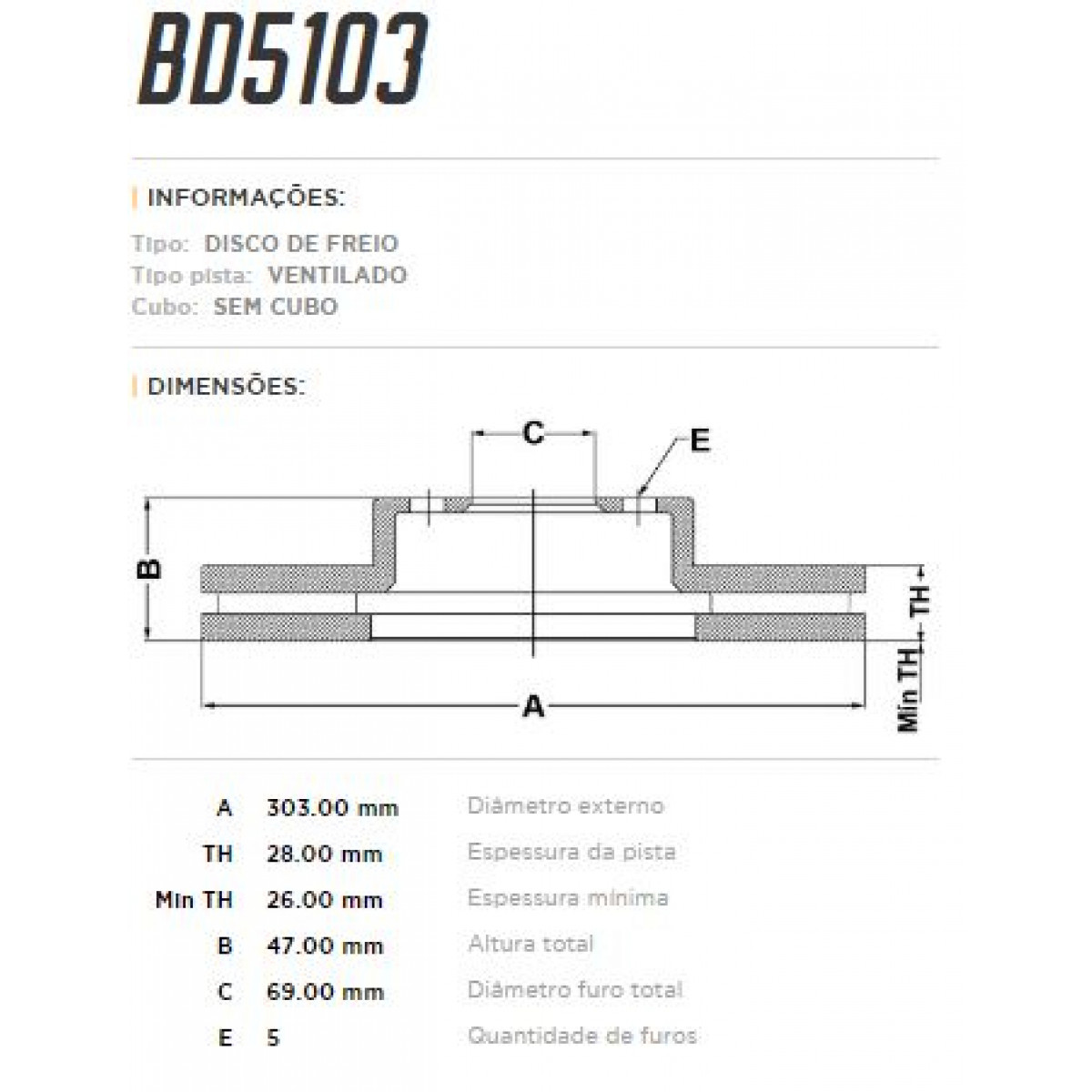 Disco Dianteiro Fremax Hyundai Azera 07/11 (Par) BD5103 - 3
