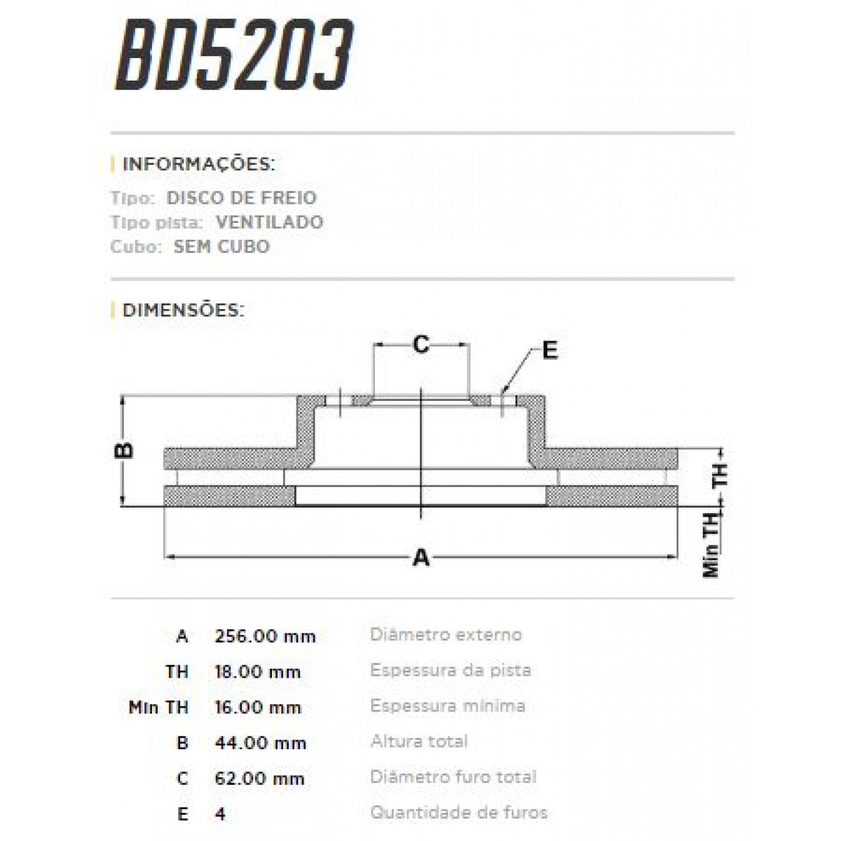 Disco Dianteiro Fremax Hyundai Hb20 13/ (Par) BD52032X - 3