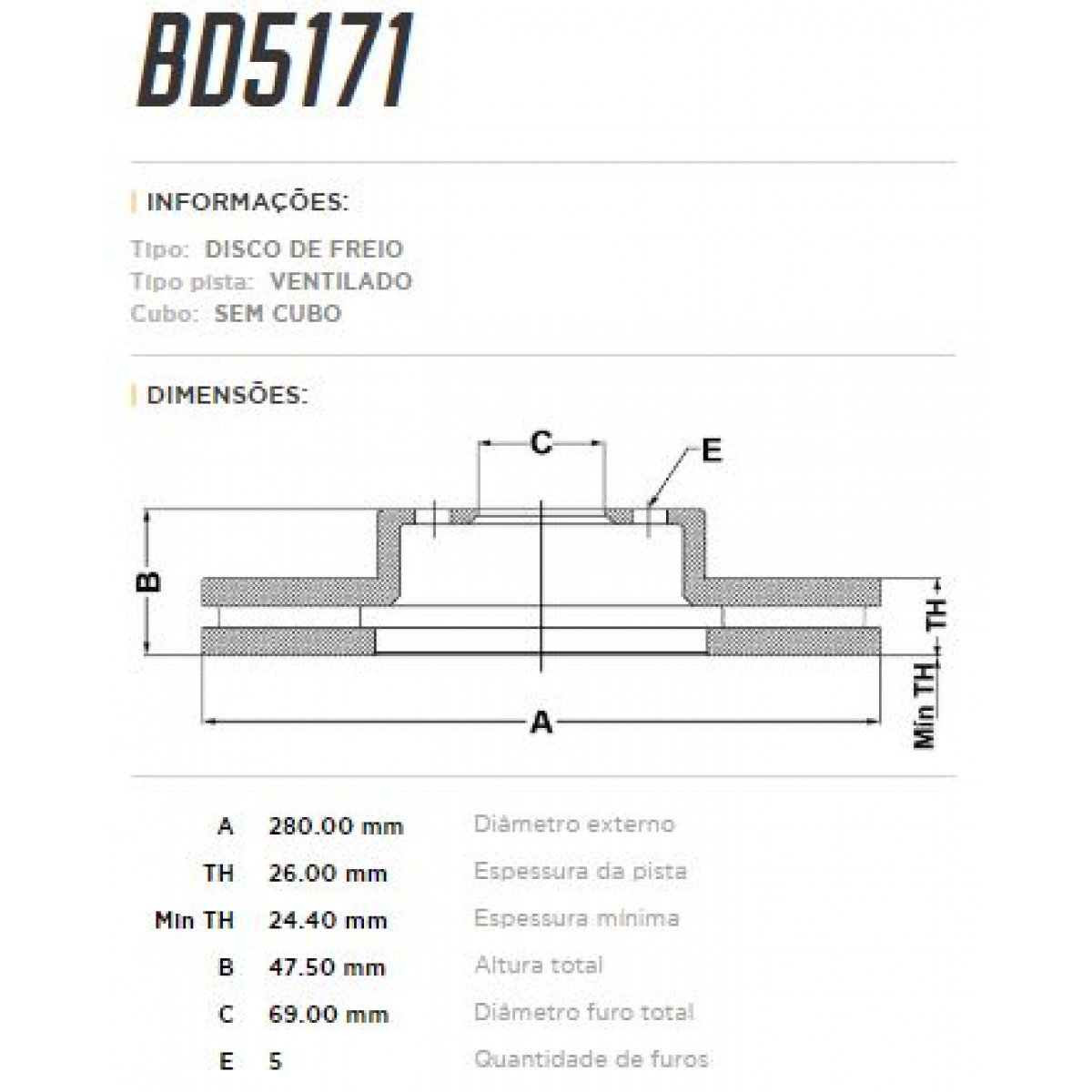 Disco Dianteiro Fremax Hyundai Tucson 05/15 (Par) BD5171 - 3