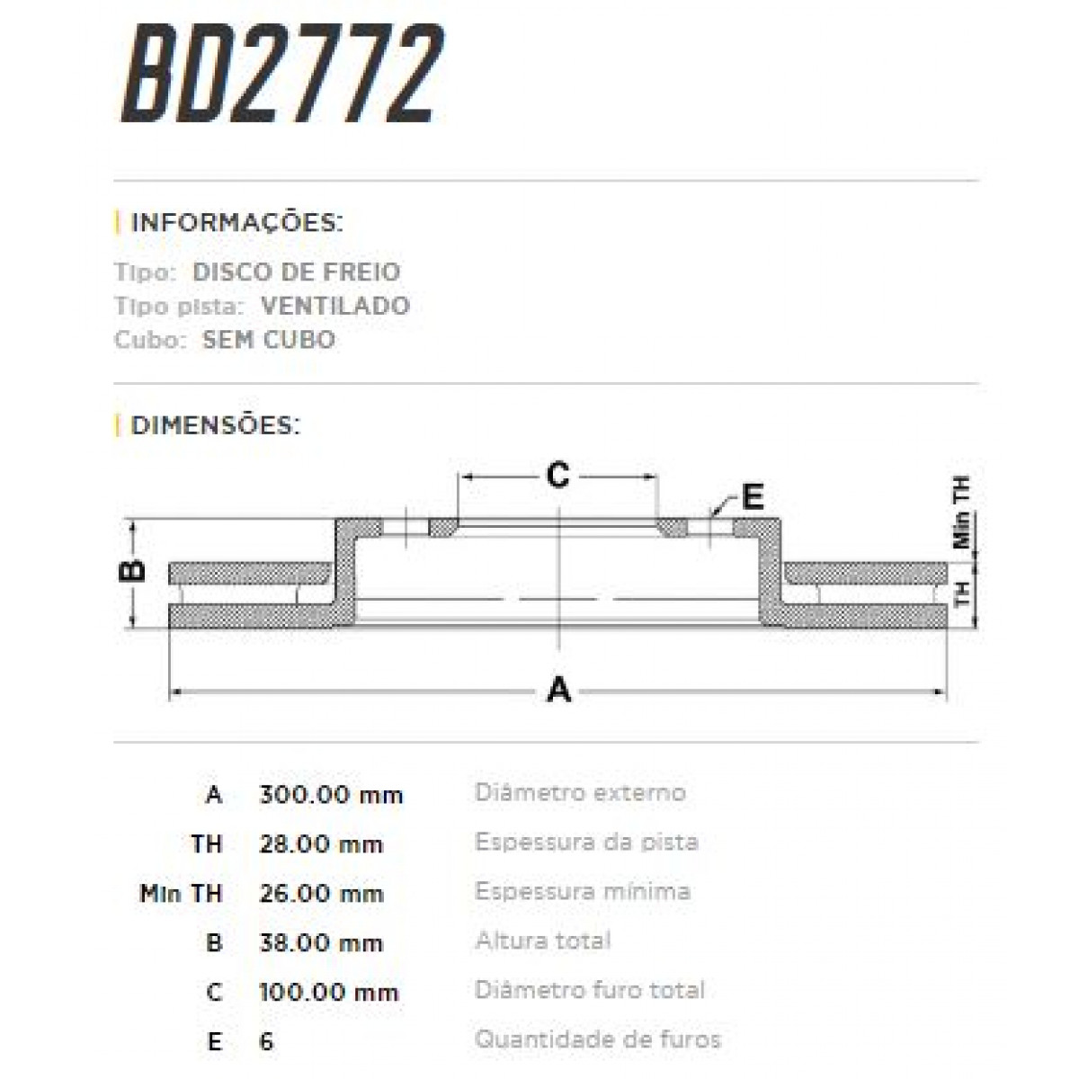 Disco Dianteiro Fremax Infiniti Qx4 98/03 (Par) BD2772 - 3
