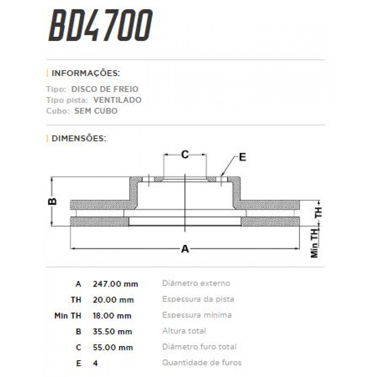 Disco Dianteiro Fremax Jac J2 12/16 (Par) BD4700 - 3