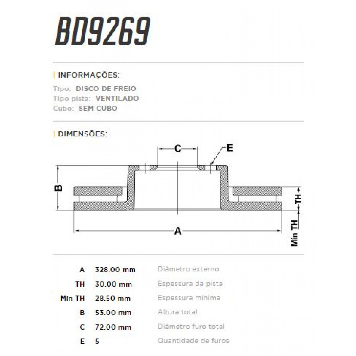 Disco Dianteiro Fremax Jeep Commander 06/06 (Par) BD9269 - 3