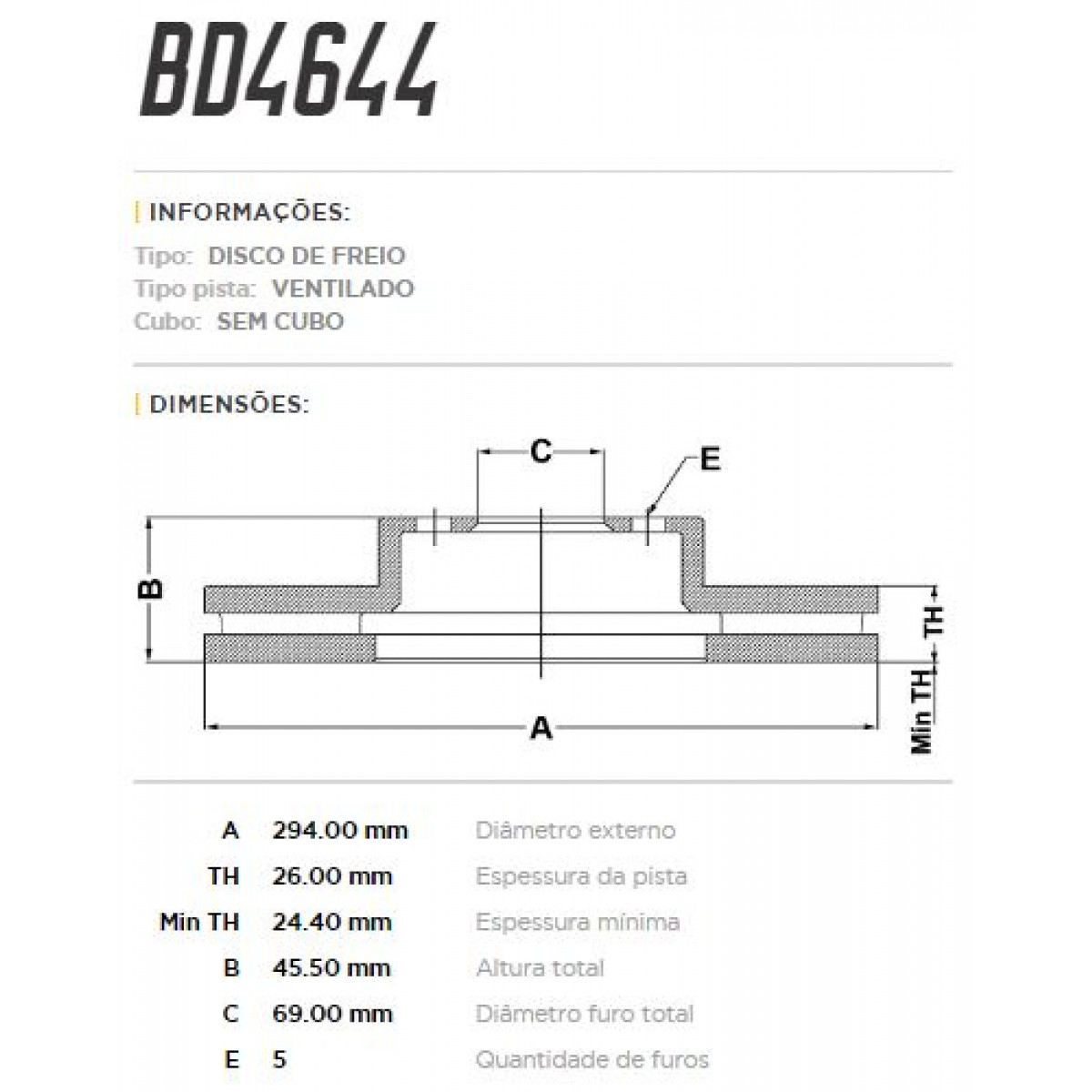 Disco Dianteiro Fremax Jeep Compass Sport 12/16 (Par) BD4644 - 3