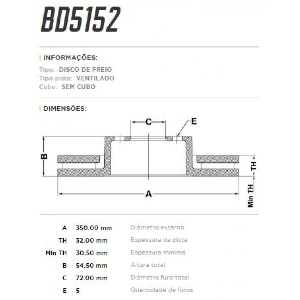 Disco Dianteiro Fremax Jeep Grand Cherokee 11/15 (Par) BD5152 - 3
