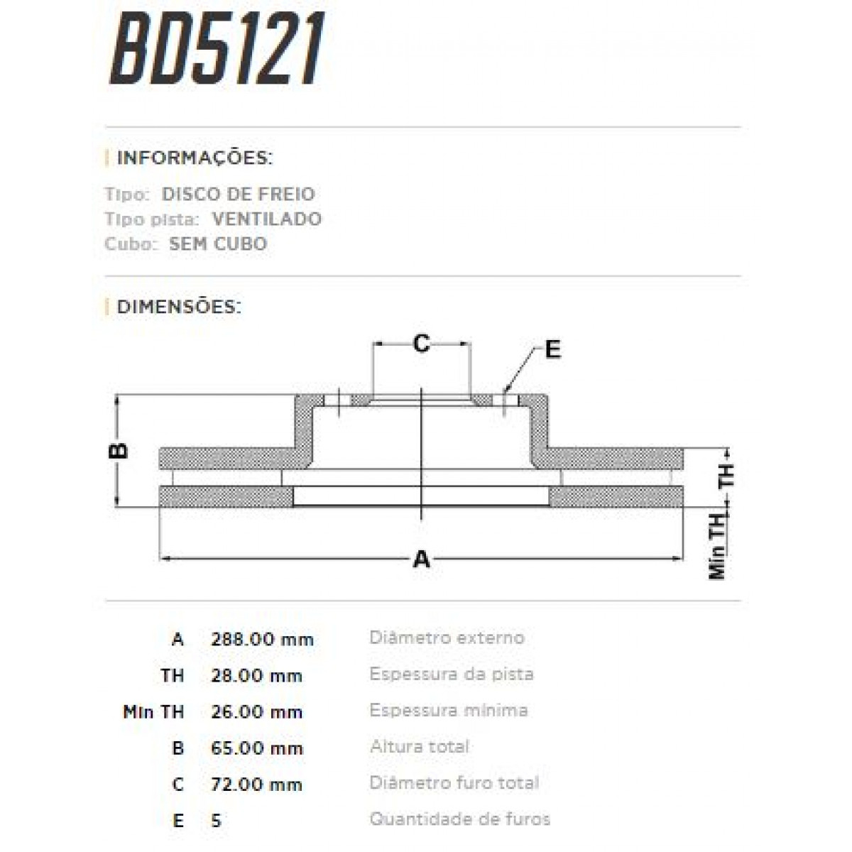 Disco Dianteiro Fremax Jeep Wrangler 92/01 (Par) BD5121 - 3