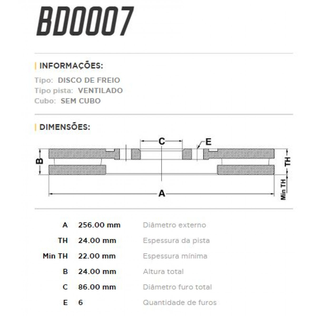 Disco Dianteiro Fremax Kia Besta 93/05 (Par) BD0007 - 3