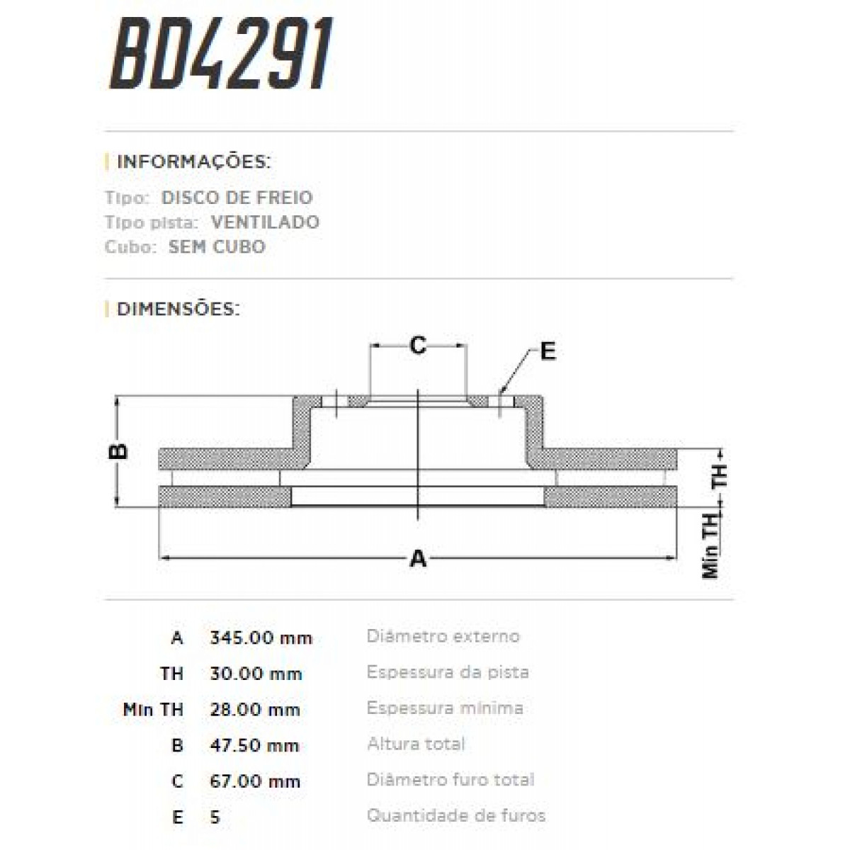 Disco Dianteiro Fremax Mercedes C320 01/05 (Par) BD4291 - 3