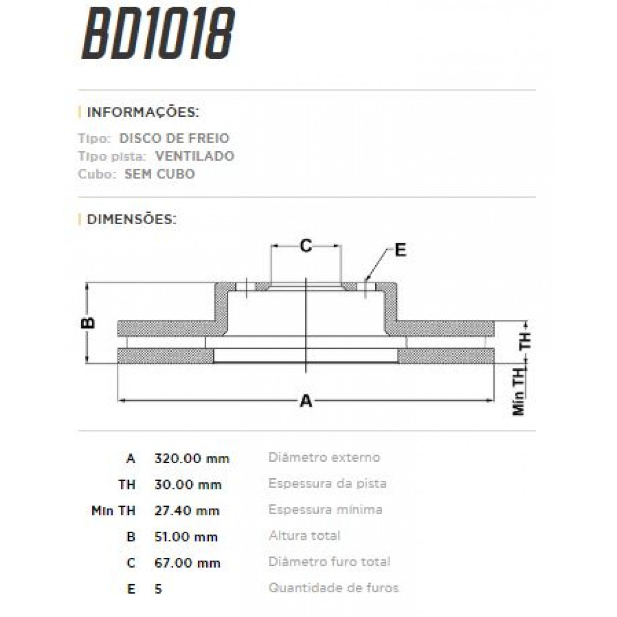 Disco Dianteiro Fremax Mercedes Gla250 Turbo 15/ (Par) BD1018 - 3