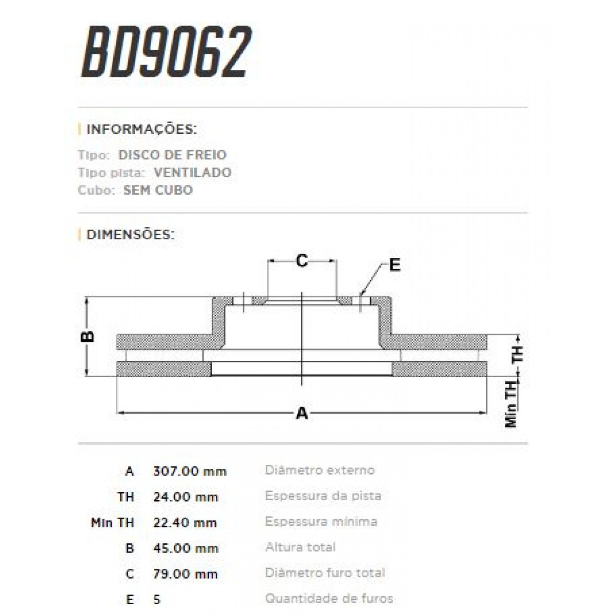 Disco Dianteiro Fremax Mini Cooper Cabrio S 13/15 (Par) BD9062 - 3