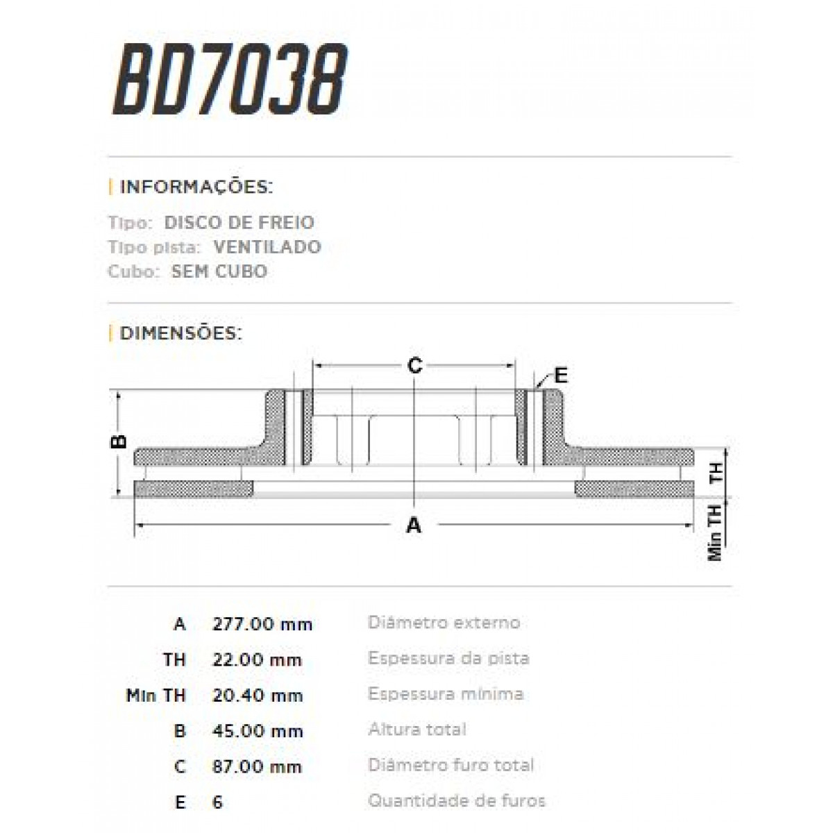 Disco Dianteiro Fremax Mitsubishi Pajero 92/02 (Par) BD7038 - 3