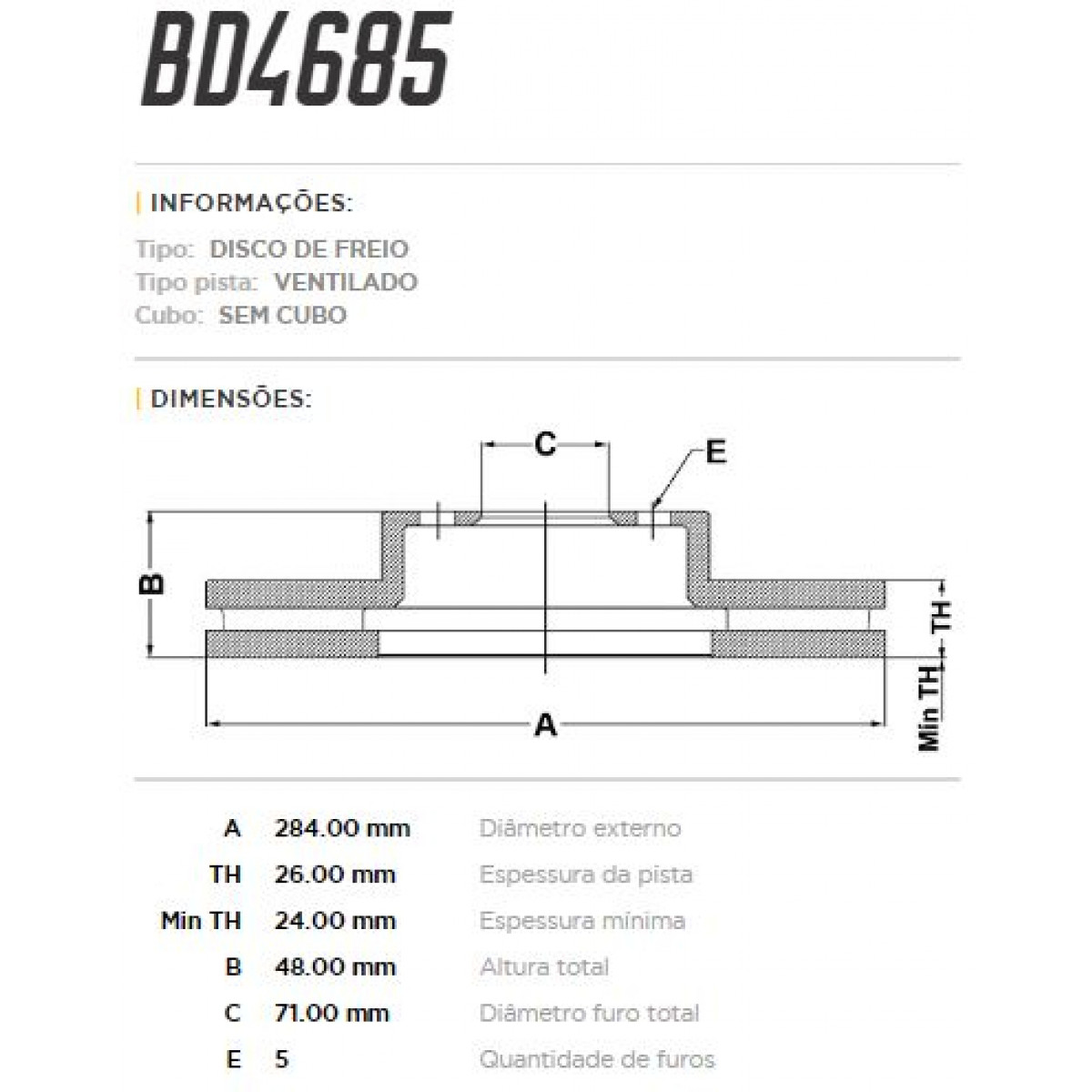 Disco Dianteiro Fremax Peugeot 407 05/09 (Par) BD4685 - 3