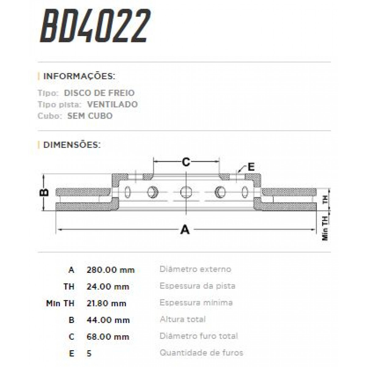 Disco Dianteiro Fremax Renault Fluence 11/ (Par) BD4022 - 3