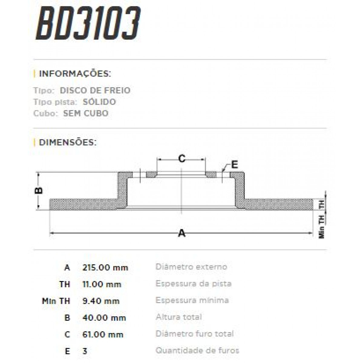 Disco Dianteiro Fremax Renault Kwid 17/ (Par) BD3103 - 3