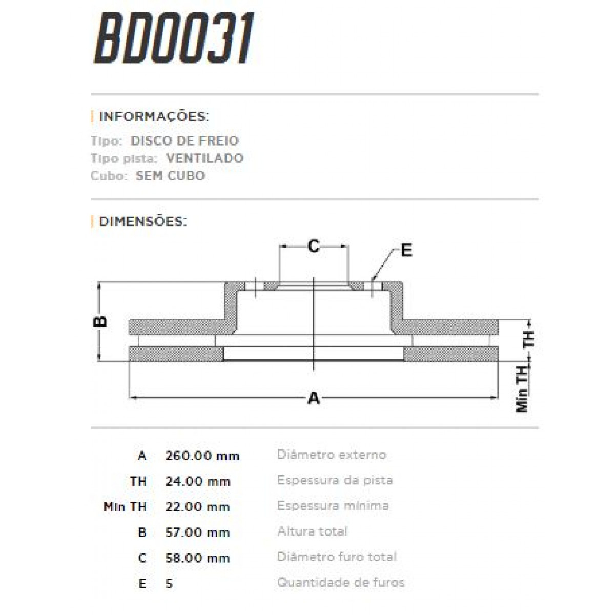 Disco Dianteiro Fremax Subaru Impreza 93/11 (Par) BD0031 - 3