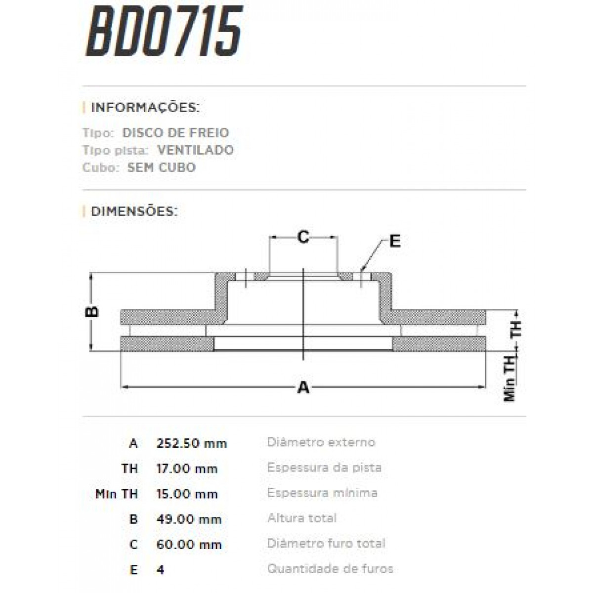 Disco Dianteiro Fremax Suzuki Ignis 03/03 (Par) BD0715 - 3