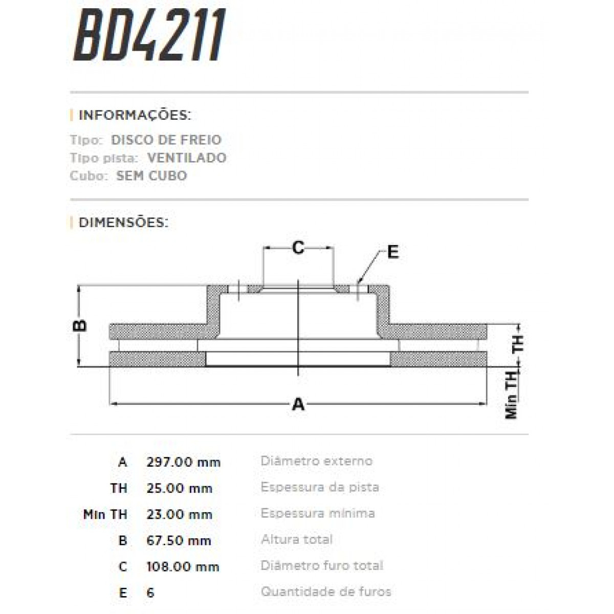 Disco Dianteiro Fremax Toyota Hilux  06/11 (Par) BD4211 - 3